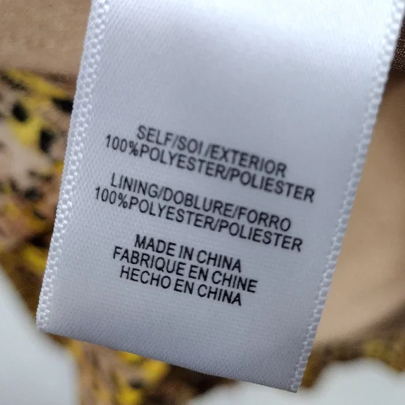 WAYF Leopard Print Faux Wrap Boho Midi Dress Women's L Brown Boho Retro 90s Y2K - Picture 10 of 10